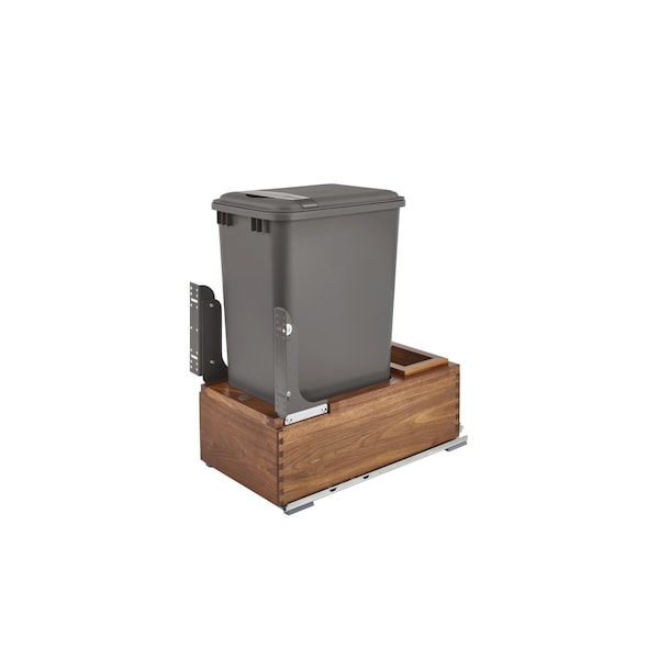Rev-A-Shelf Walnut Hardwood, Dark Brown, 12 in W, 23.38 in H, 22.13 in D, 22.13 in L, Dark Brown 4WC-WN-1550DM1-SC - main